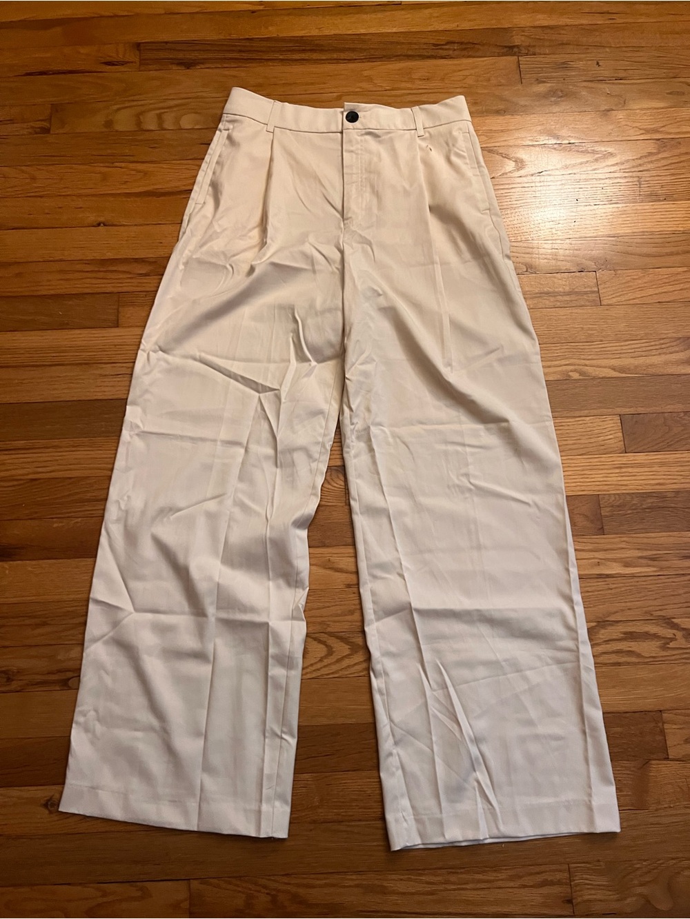zara ivory trousers